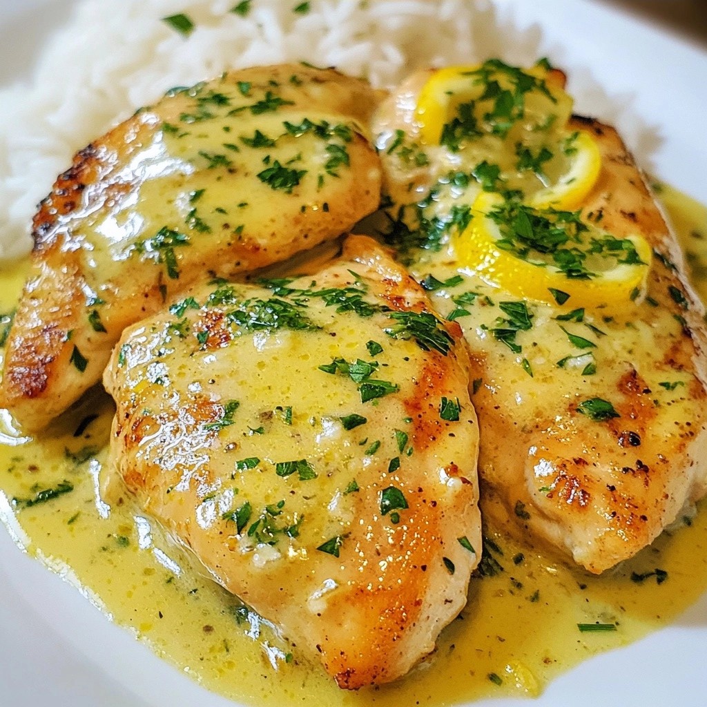 Cremiges Zitronen-Hühnchen mit Knoblauch-Kräutersauce