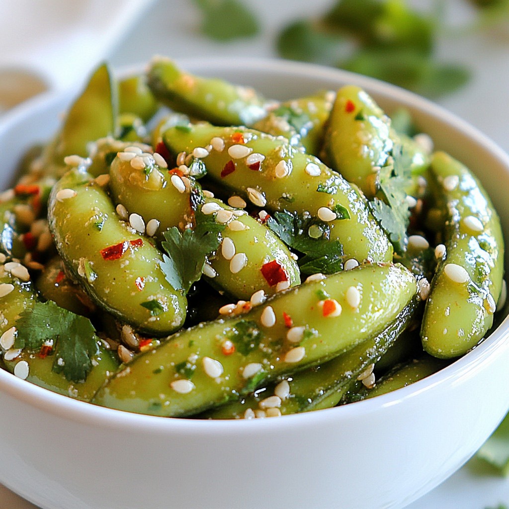Spicy Garlic Edamame Einfache und köstliche Snacks