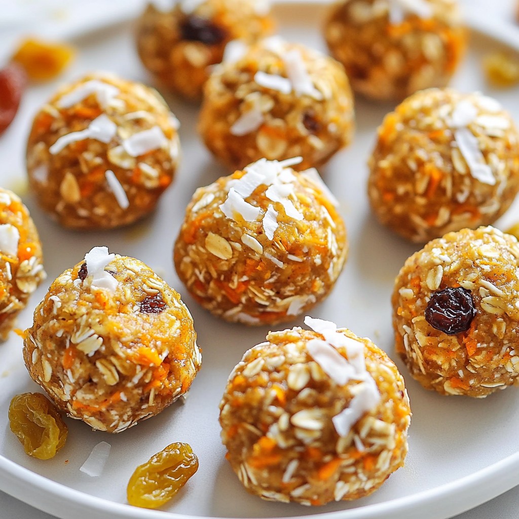 Karottenkuchen-Energie-Bällchen gesunde Snacks zubereiten