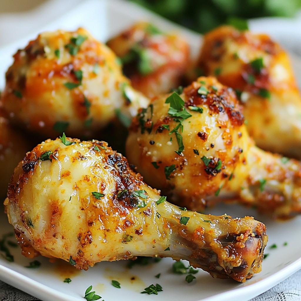 Garlic Parmesan Air Fryer Chicken Drumsticks Knusprig