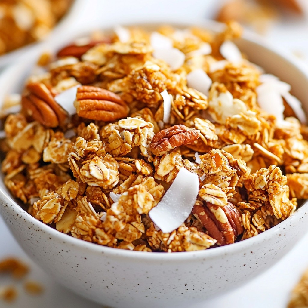 Maple Pecan Granola Clusters Gesunde Snacks für Jeden