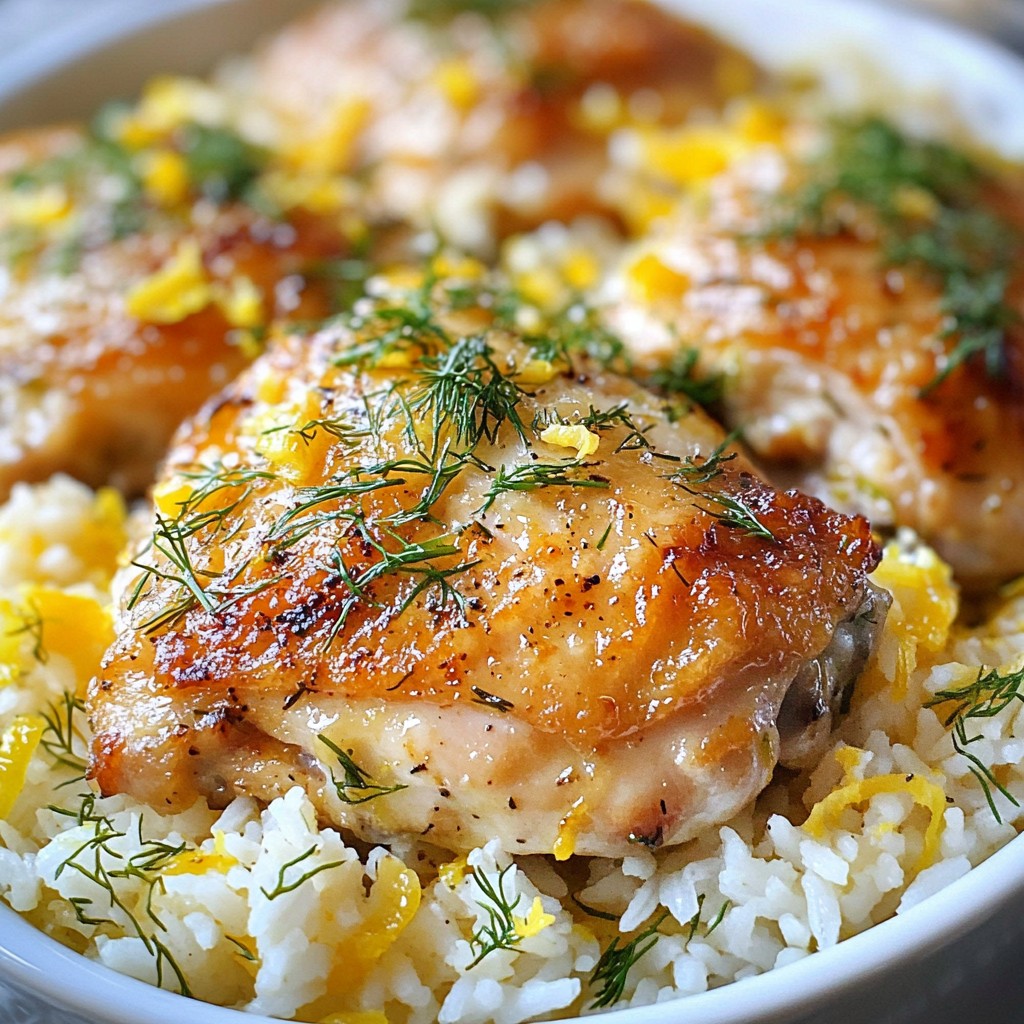 One-Pan Chicken with Lemon Dill Rice Genial Gericht