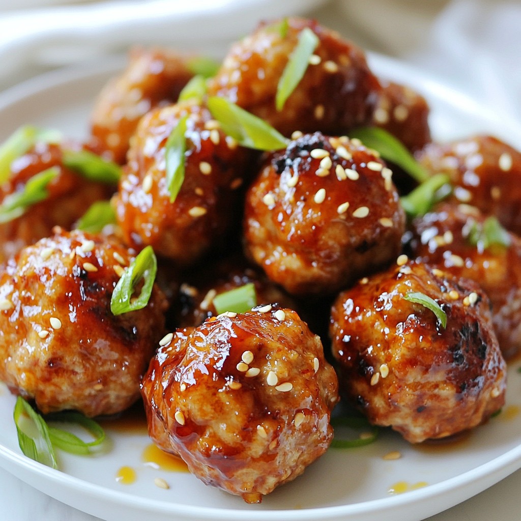 Teriyaki Turkey Meatballs Zart und Einfach Zubereiten