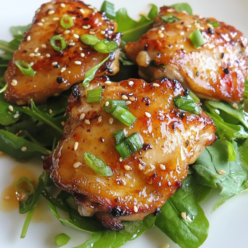 Honey Ginger Baked Chicken with Sesame Greens genießen