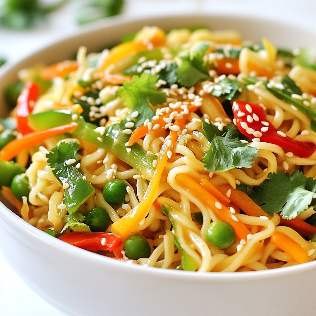 Sesame Ginger Noodle Salad Frisch und Einfach Zubereiten