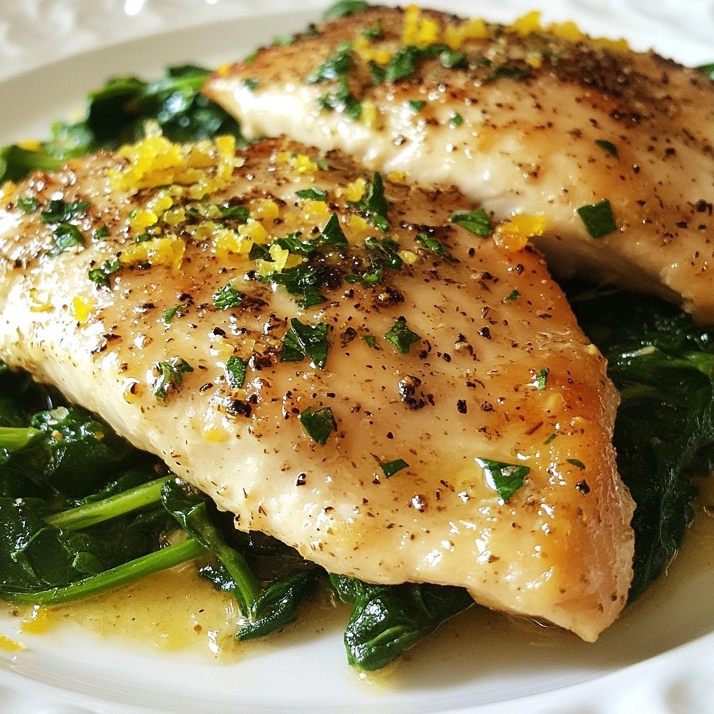 Savory Italian Herb Chicken with Garlic Spinach Rezept