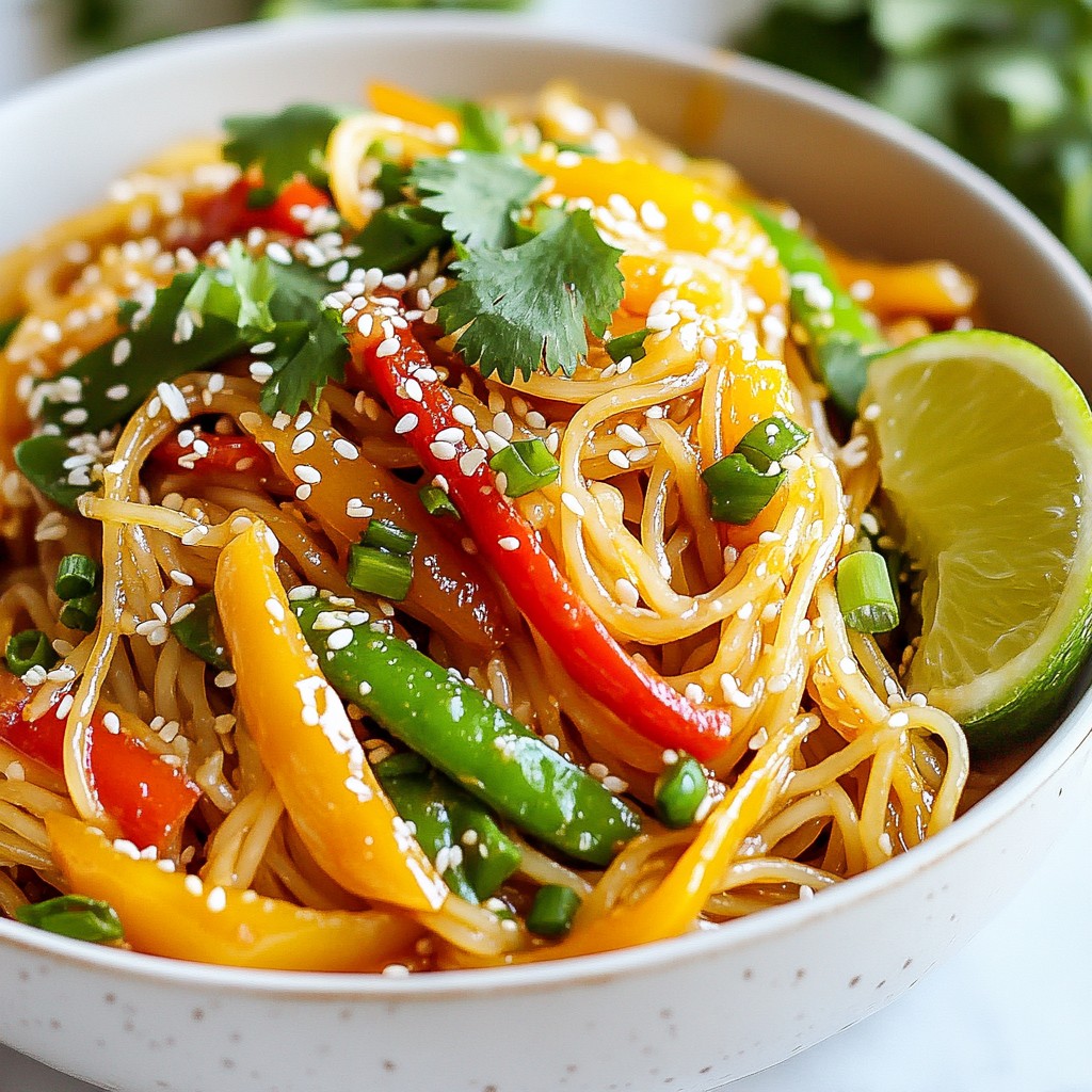Sweet Chili Garlic Noodles Schnelles und leckeres Gericht