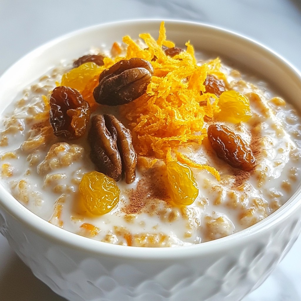 Leckere Carrot Cake Overnight Oats für jeden Tag