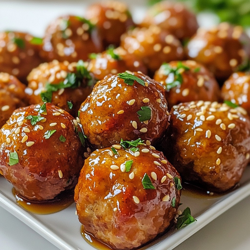 Honig-Knoblauch Fleischlose Bällchen Leckerer Genuss