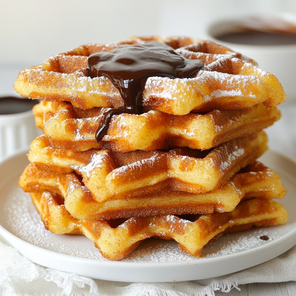 Cinnamon Sugar Churro Waffles Süß und Knusprig