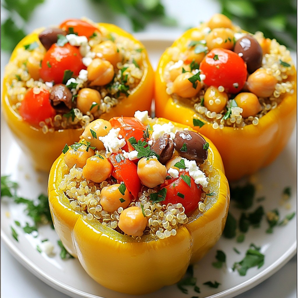Mediterranean Stuffed Bell Peppers Schmackhafte Idee