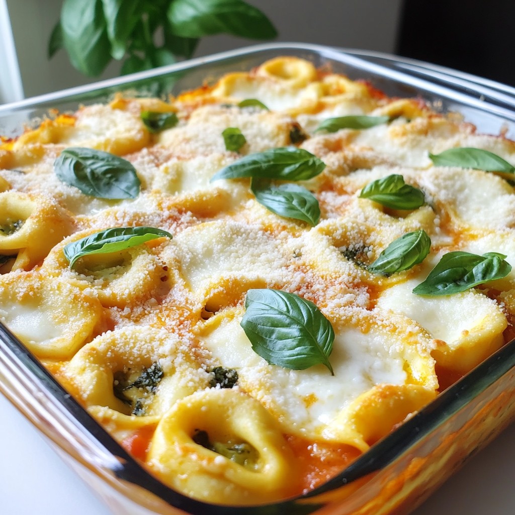 Creamy Spinach Tortellini Bake Köstliches Rezept