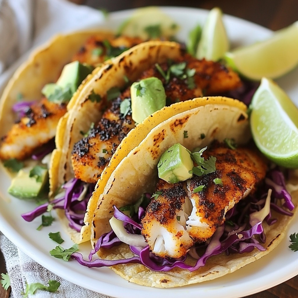 Schmackhafte Blackened Cajun Fish Tacos Rezept