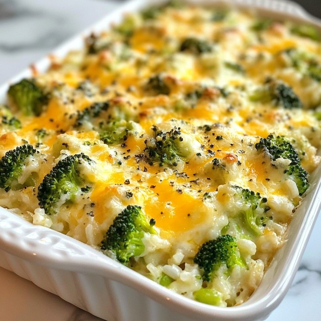 Cheesy Broccoli Rice Casserole lecker und einfach