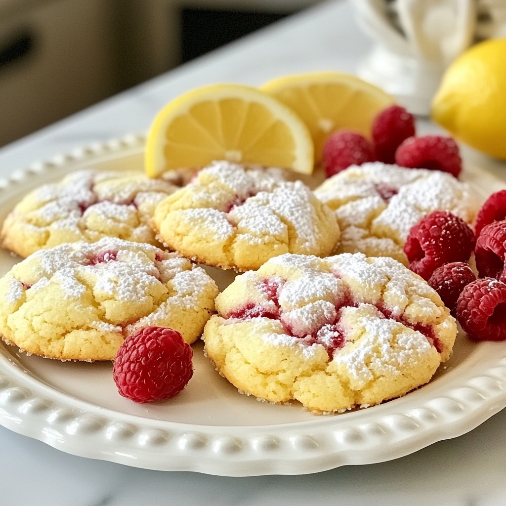 Raspberry Lemon Crinkle Cookies Lecker und Einzigartig