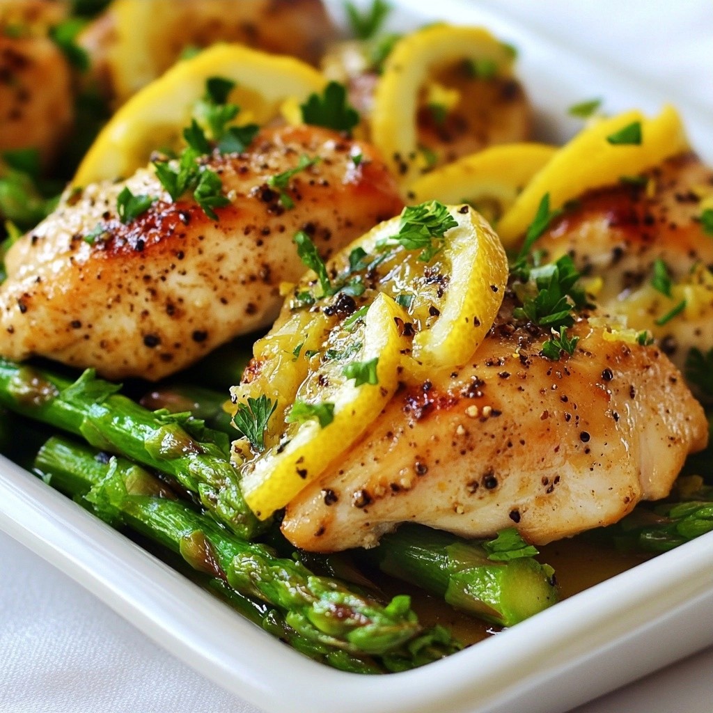 Lemon Pepper Chicken Breast with Asparagus Genießen