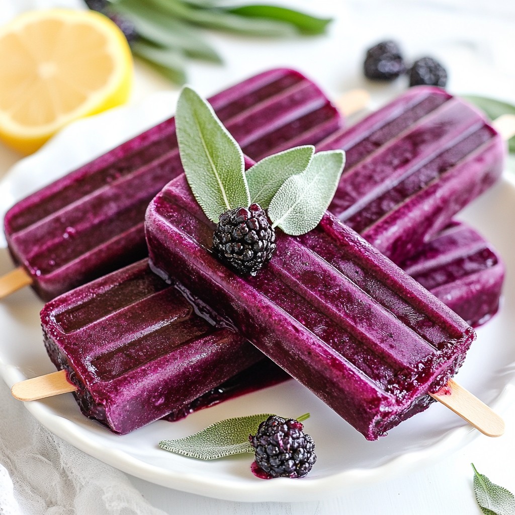 Blackberry Sage Lemonade Popsicles Frisch und Köstlich