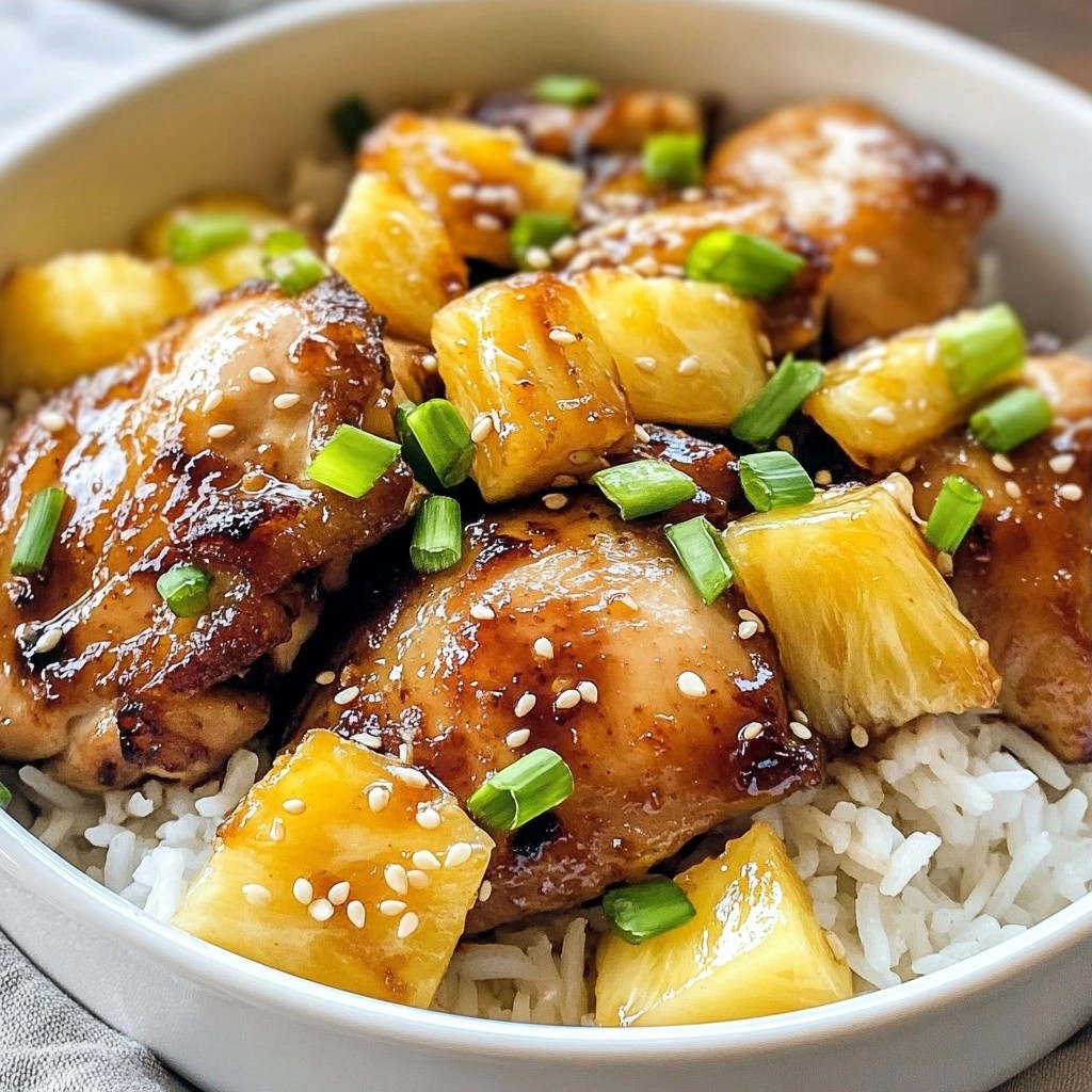 One-Pan Teriyaki Chicken with Pineapple Rice Rezept