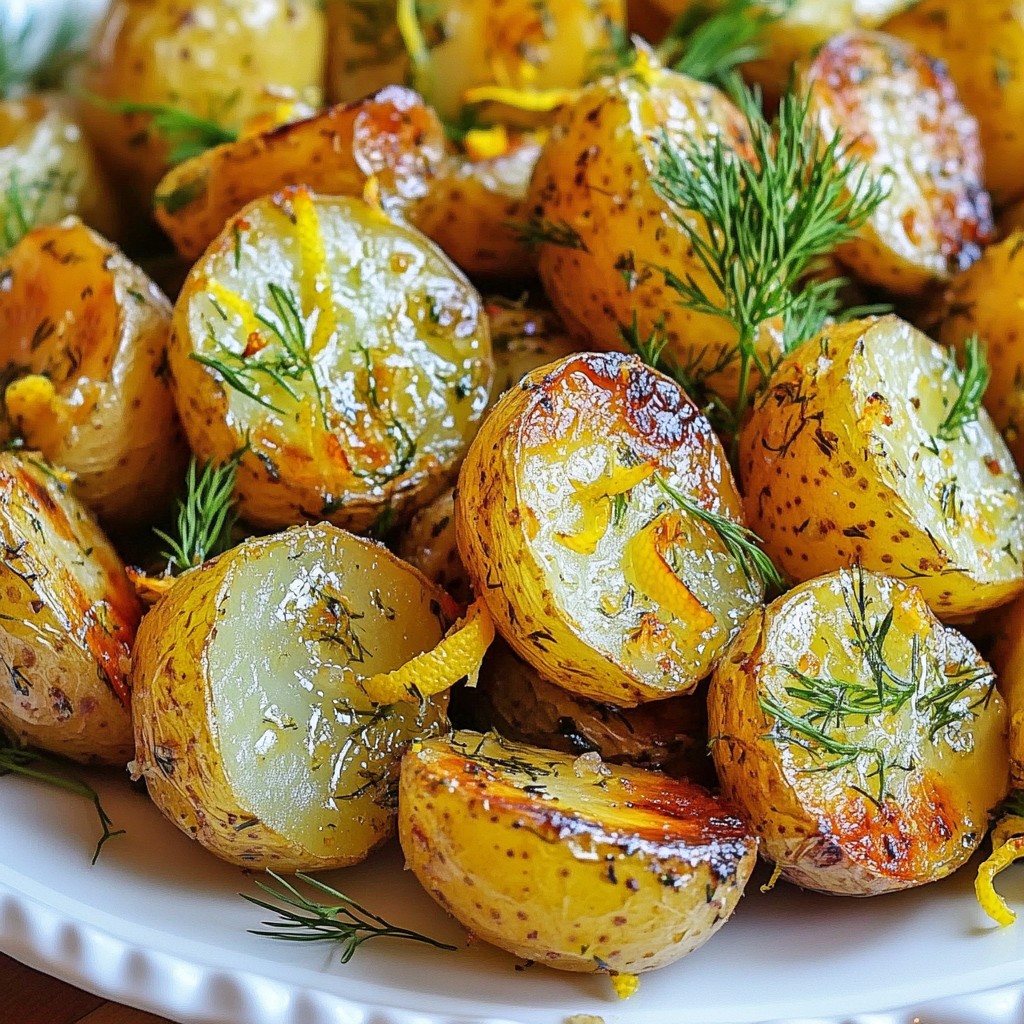 Lemon Dill Roasted Potatoes Knusprig und Lecker