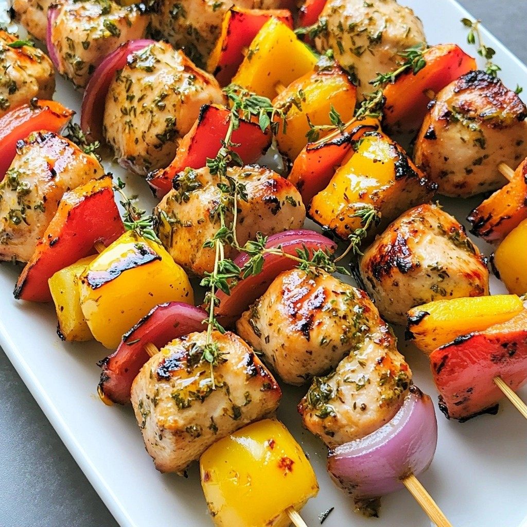 Zesty Lemon Oregano Grilled Chicken Skewers Lecker Rezept
