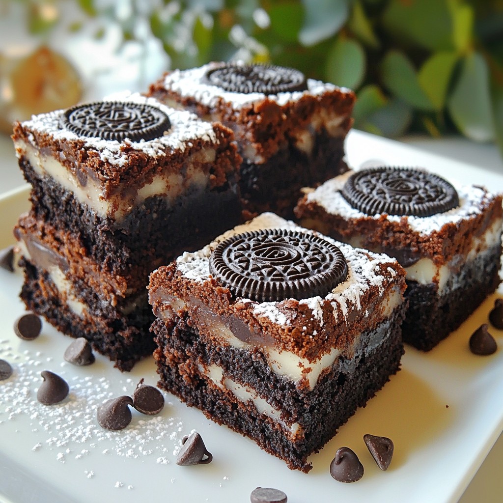 Oreo Stuffed Brownies Köstlich und Einfach Rezept