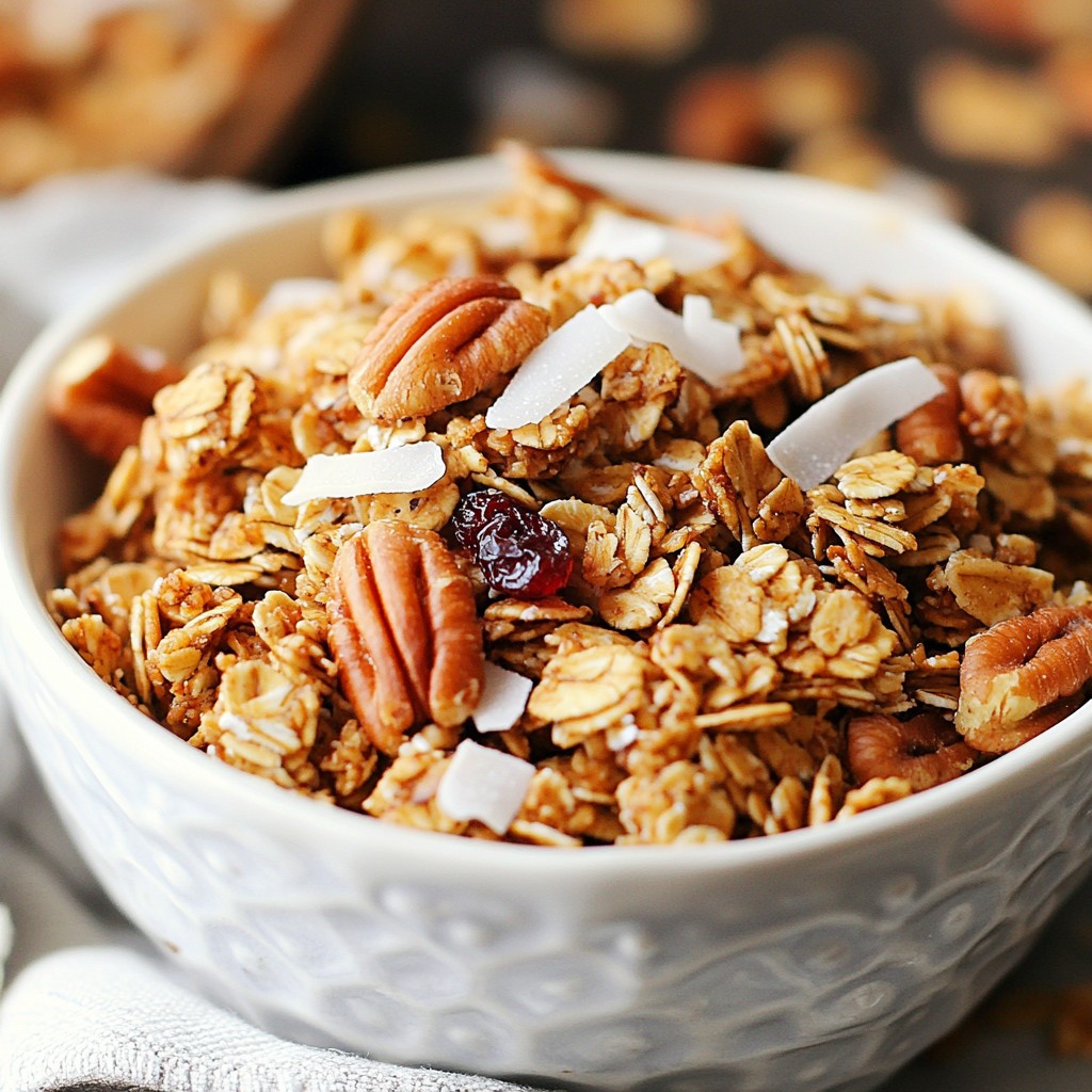 Maple Pecan Granola Clusters Gesund und Knusprig
