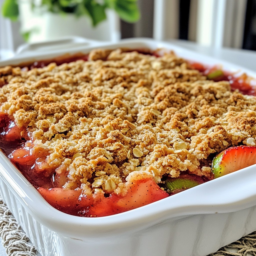 Erdbeer-Rhabarber-Crisp Einfaches und leckeres Rezept