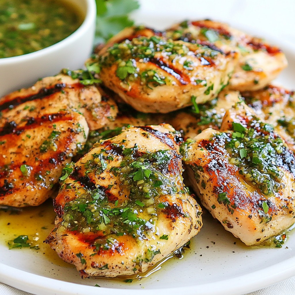 Smoky Grilled Chicken with Chimichurri Sauce Rezept