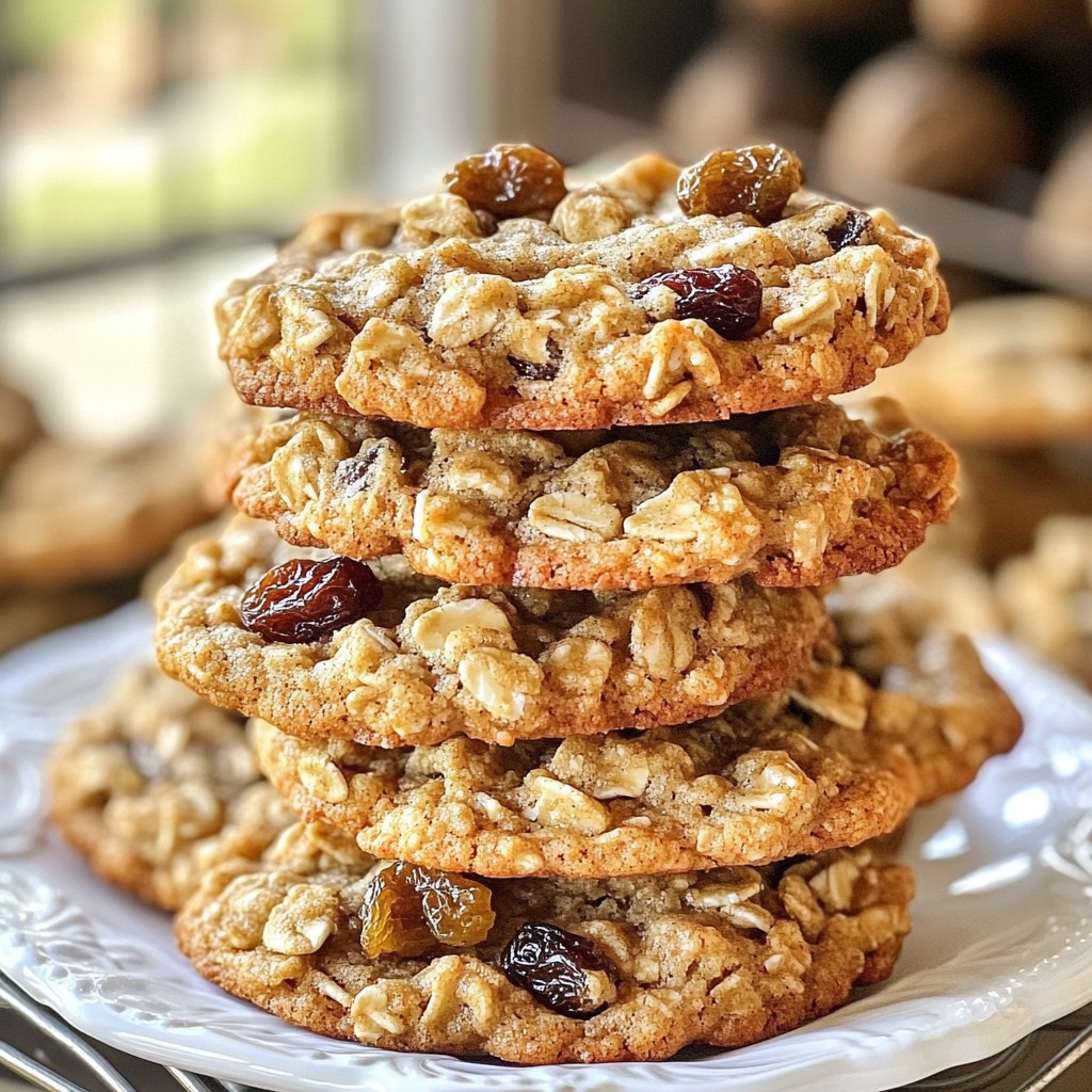 Chewy Oatmeal Raisin Cookies Einfaches Rezept genießen