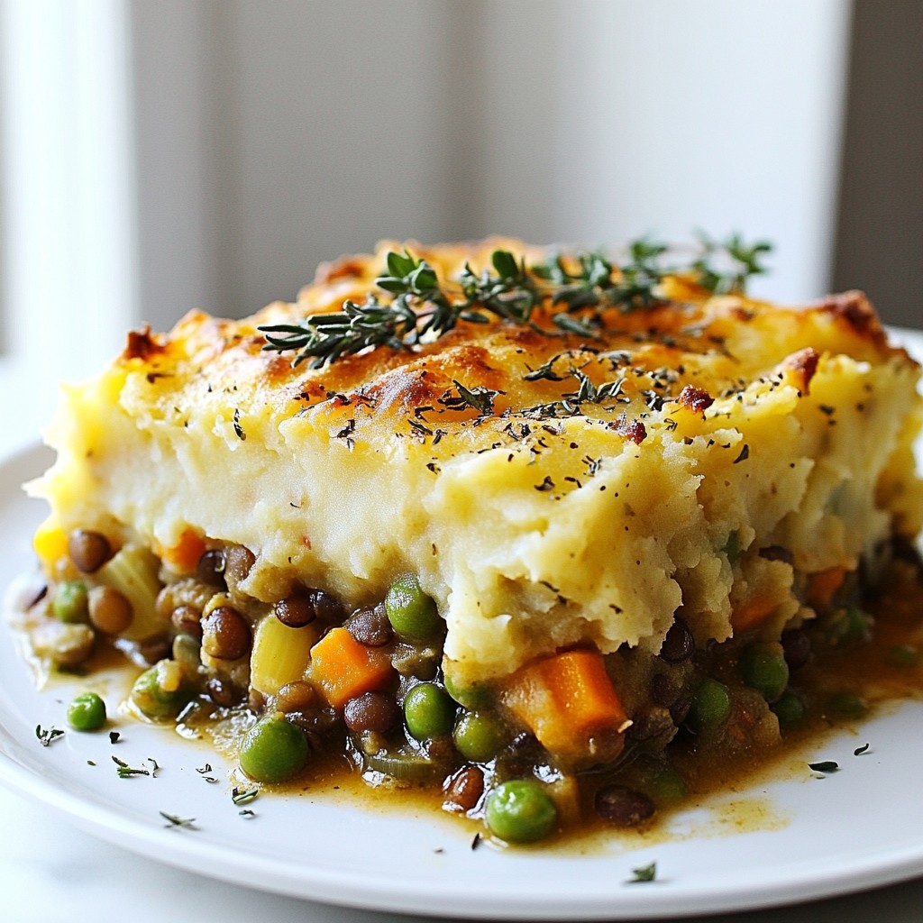 Veganer Linsen-Hirtenkuchen Gesund und Lecker Rezept