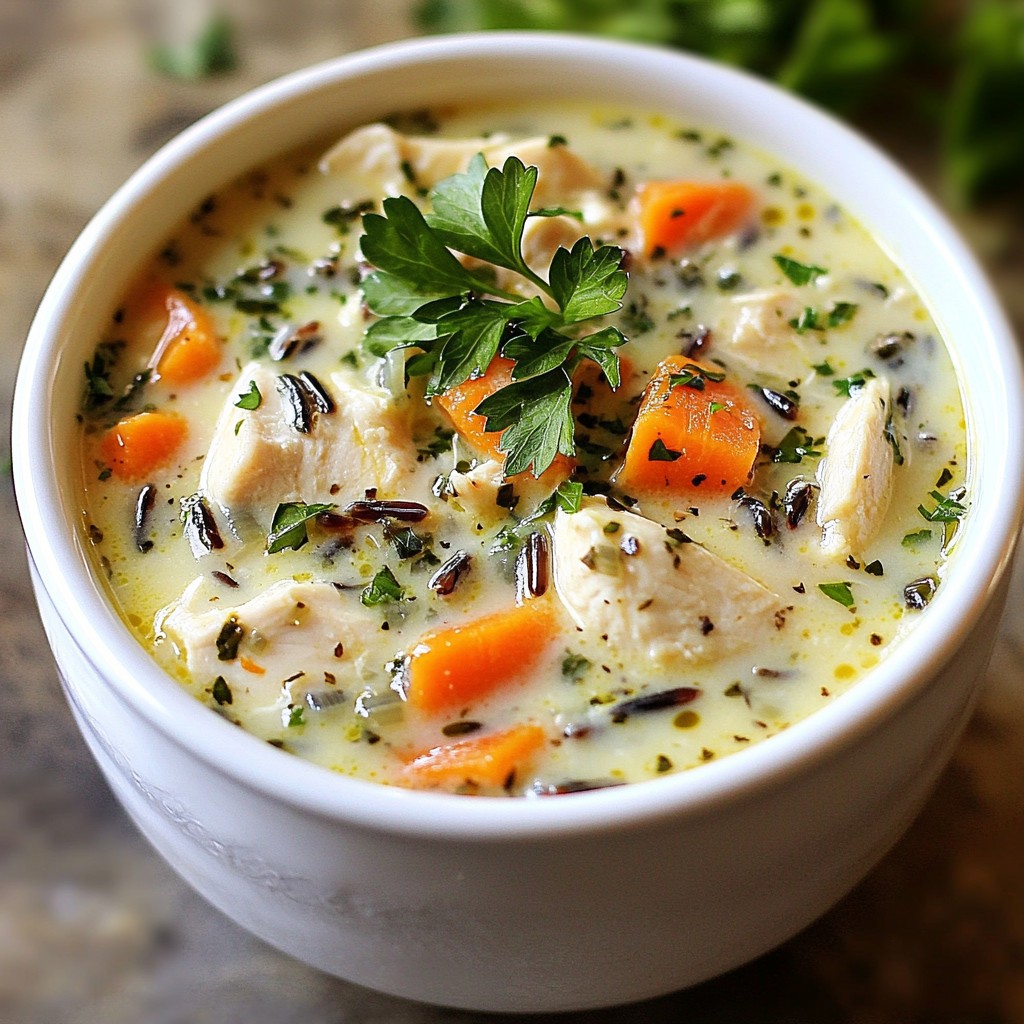 Cremige Hähnchen- und Wildreissuppe Genusserlebnis