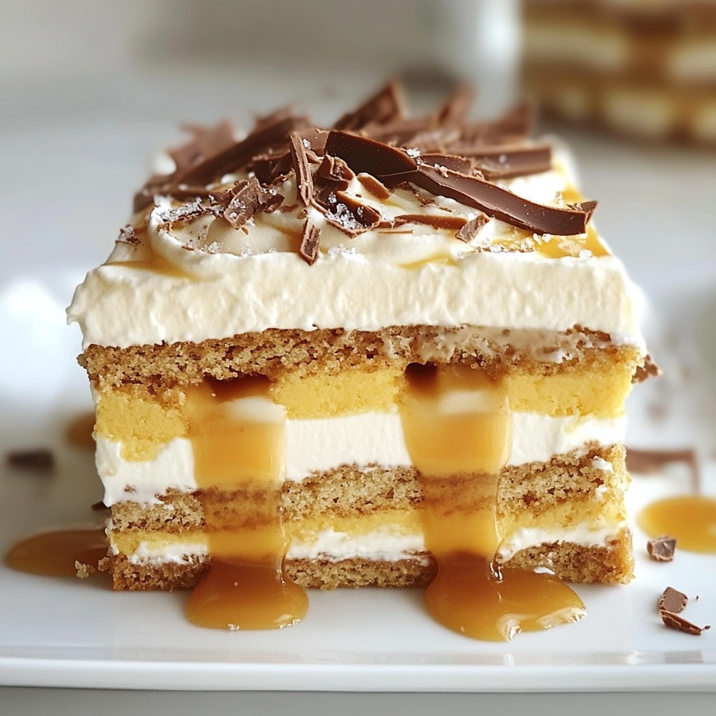 Karamell Macchiato Eisboxkuchen Einfach und Lecker