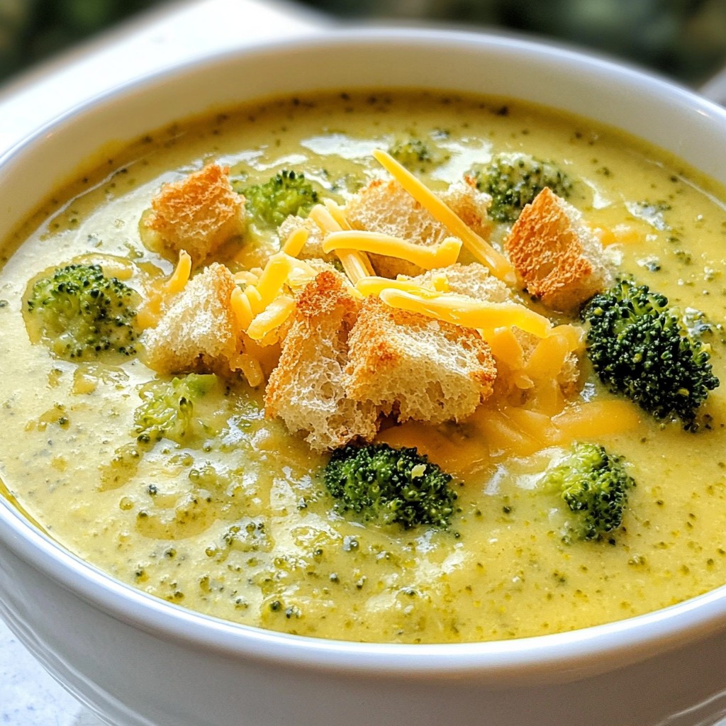Cremige Brokkoli-Käse-Suppe Schnelle und einfache Küche