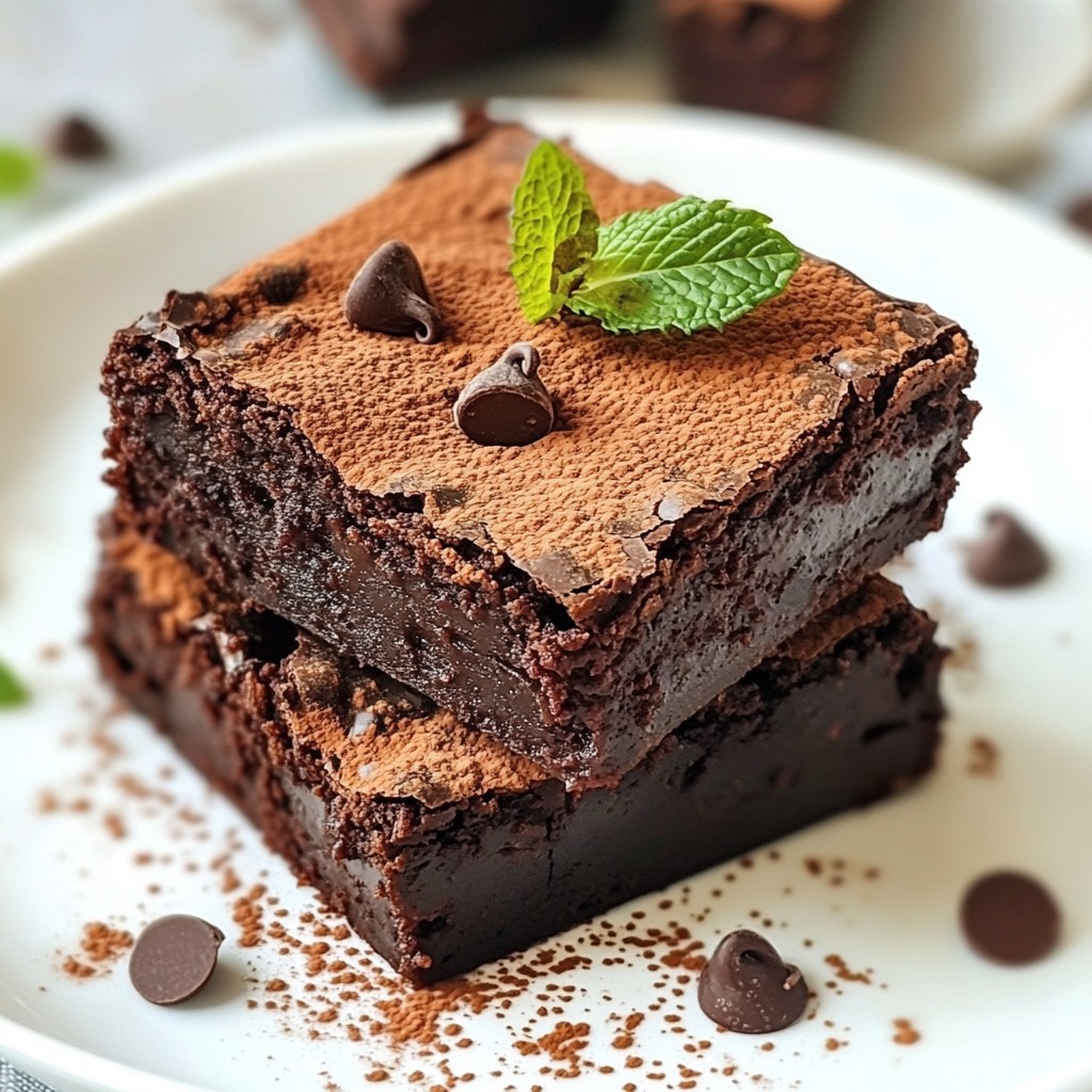 Vegan Chocolate Avocado Brownies mit leckerem Geschmack