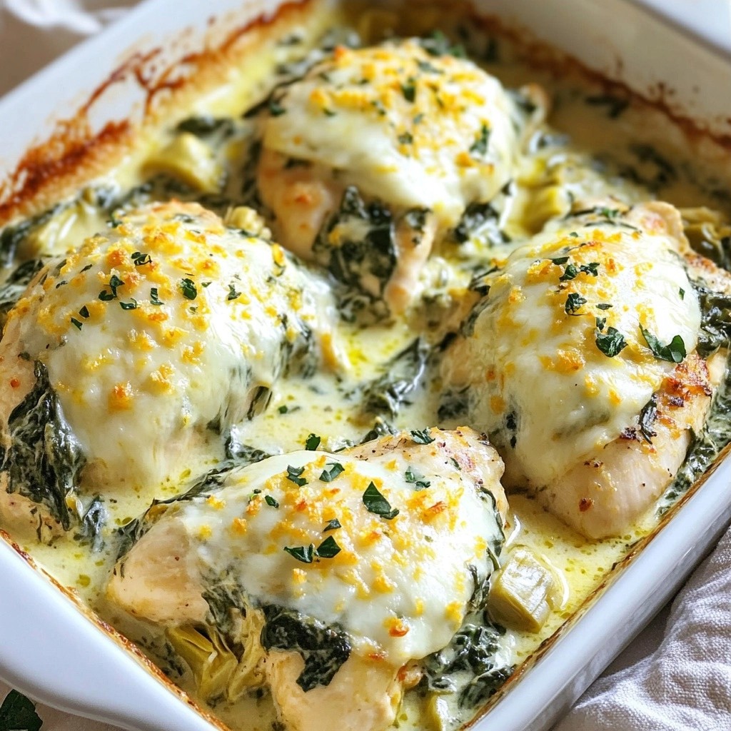 Creamy Spinach and Artichoke Chicken Bake Köstlichkeit