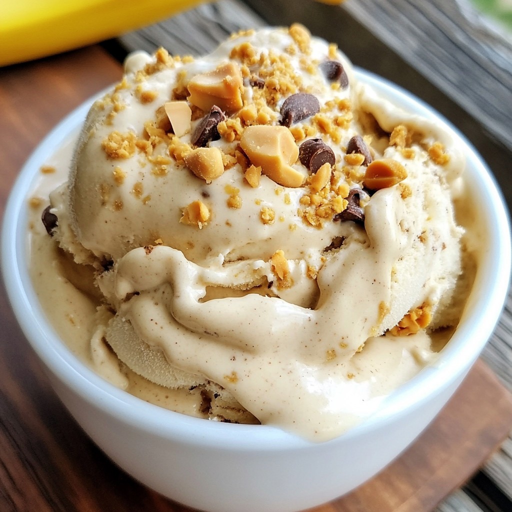 Erdnussbutter-Bananen-Eiscreme Einfaches Rezept
