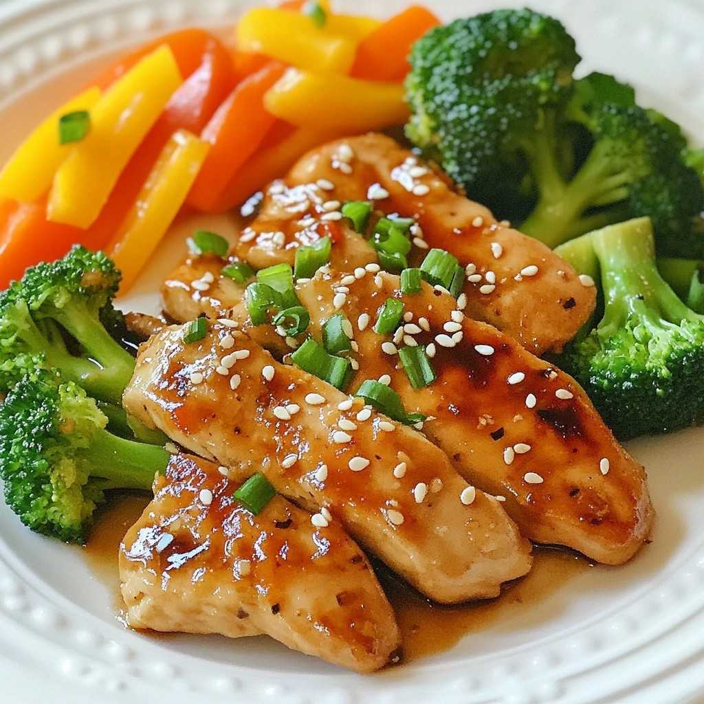 Ginger Soy Chicken Breast with Steamed Veggies Rezept