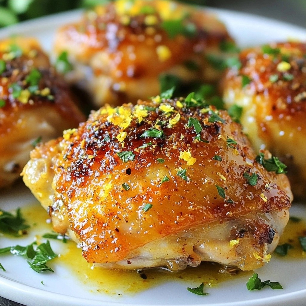 Crispy Baked Chicken Thighs with Lemon Pepper Rezept