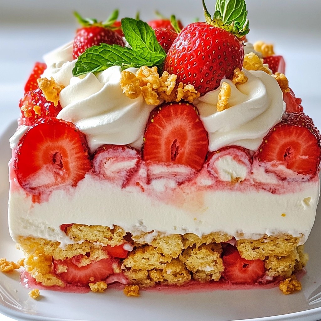Strawberry Crunch Ice Cream Cake Einfach und Lecker