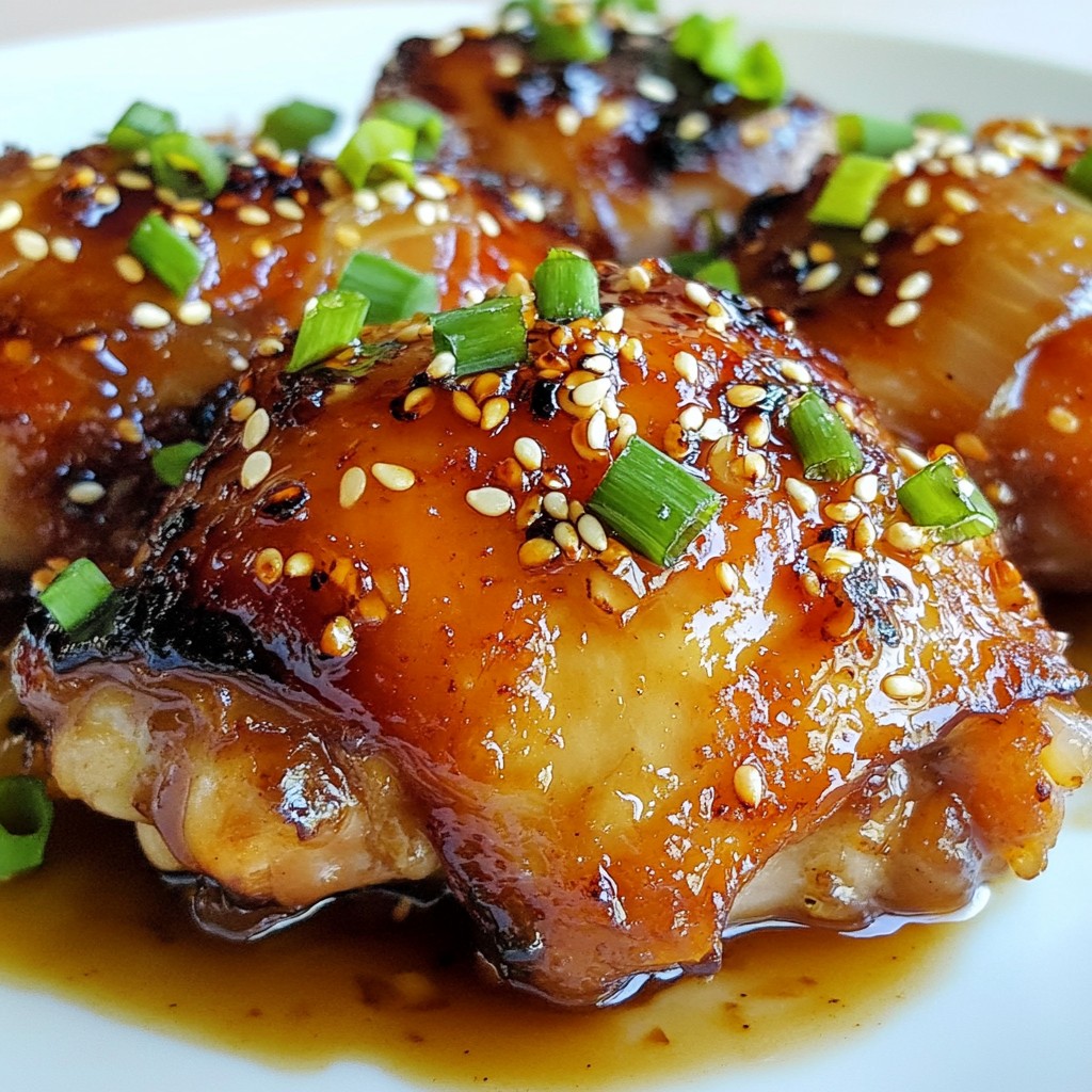 Honey Garlic Chicken Thighs Einfaches Rezept genießen