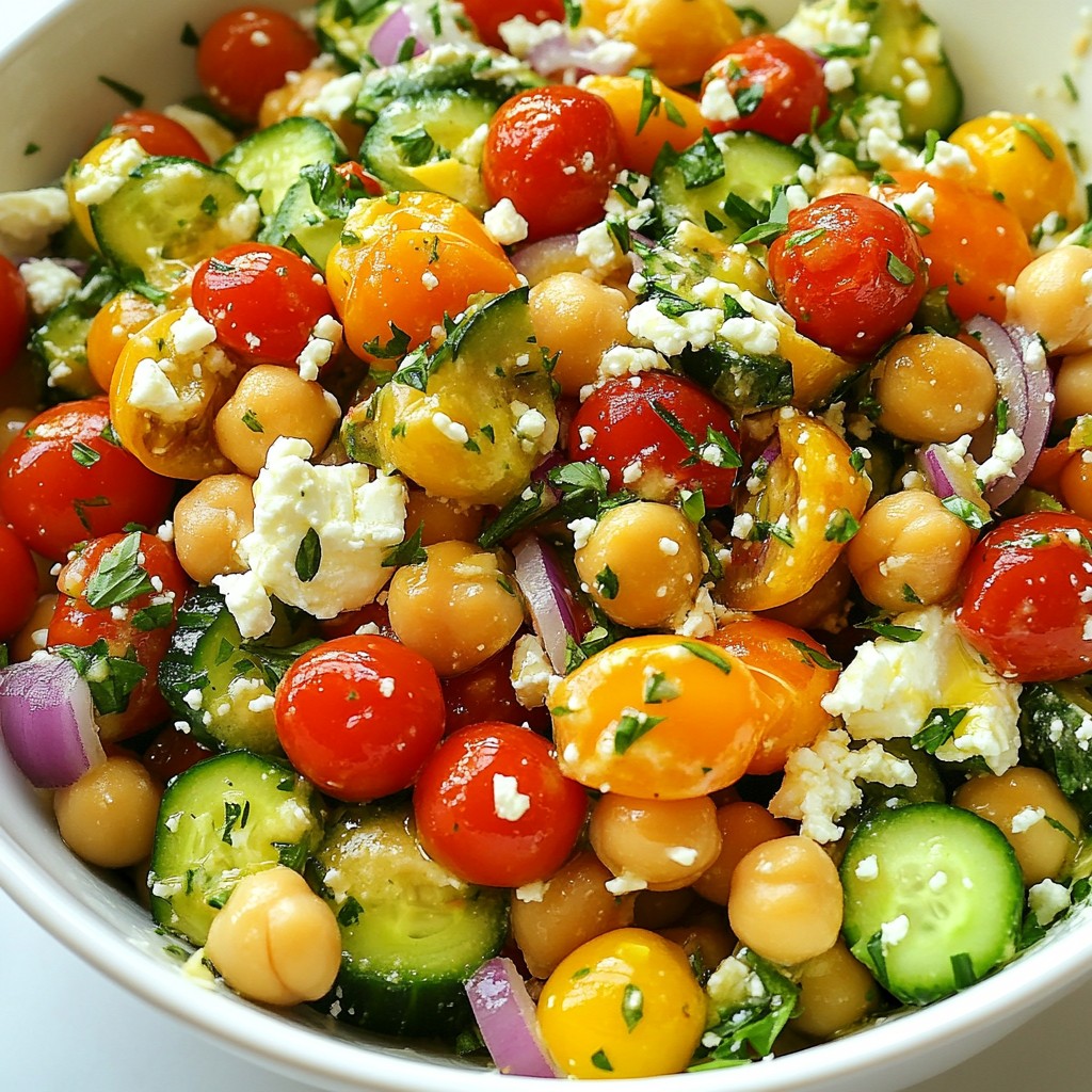 Mediterranean Chickpea Salad Nahrhaft und Frisch
