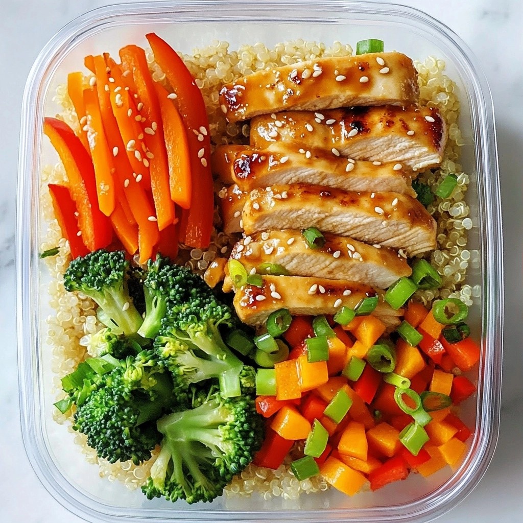 Meal Prep Ginger Chicken with Quinoa Schnelle Mahlzeit