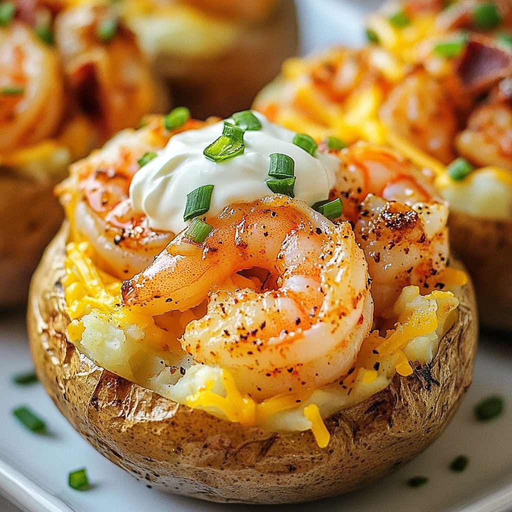 Cajun Shrimp Loaded Baked Potatoes Einfaches Rezept