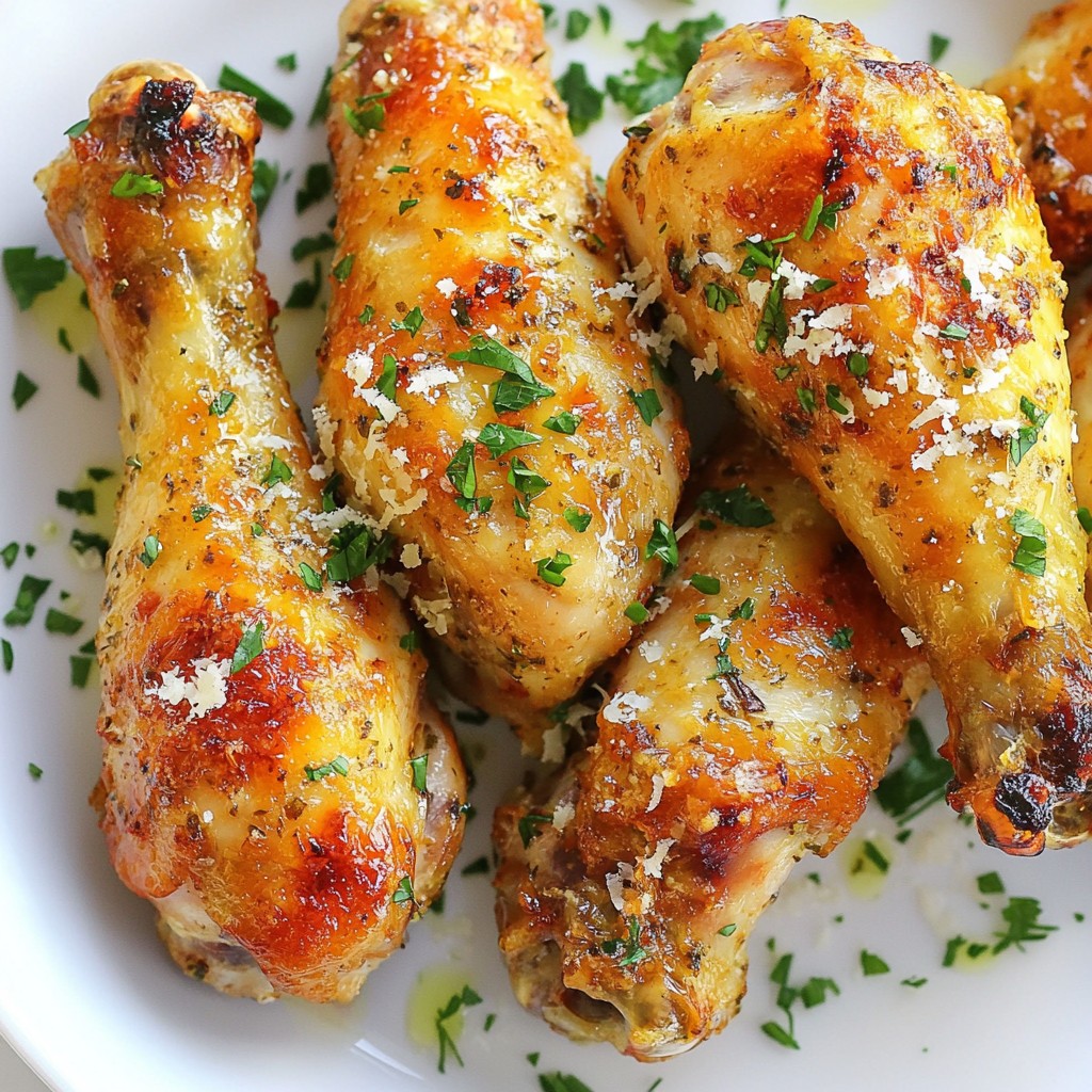 Knoblauch Parmesan Air Fryer Chicken Drumsticks Rezept