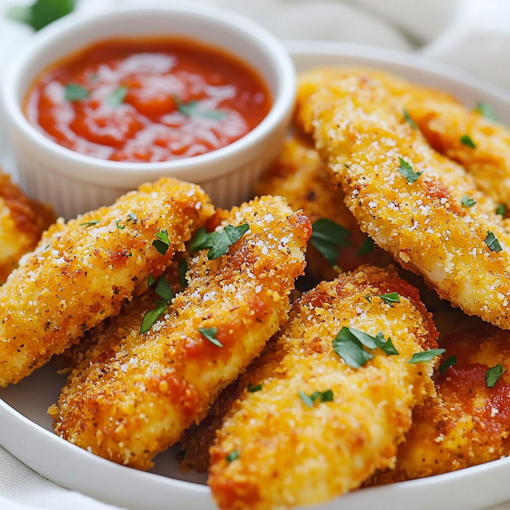 Parmesan Crusted Chicken Tenders Knuspriges Rezept
