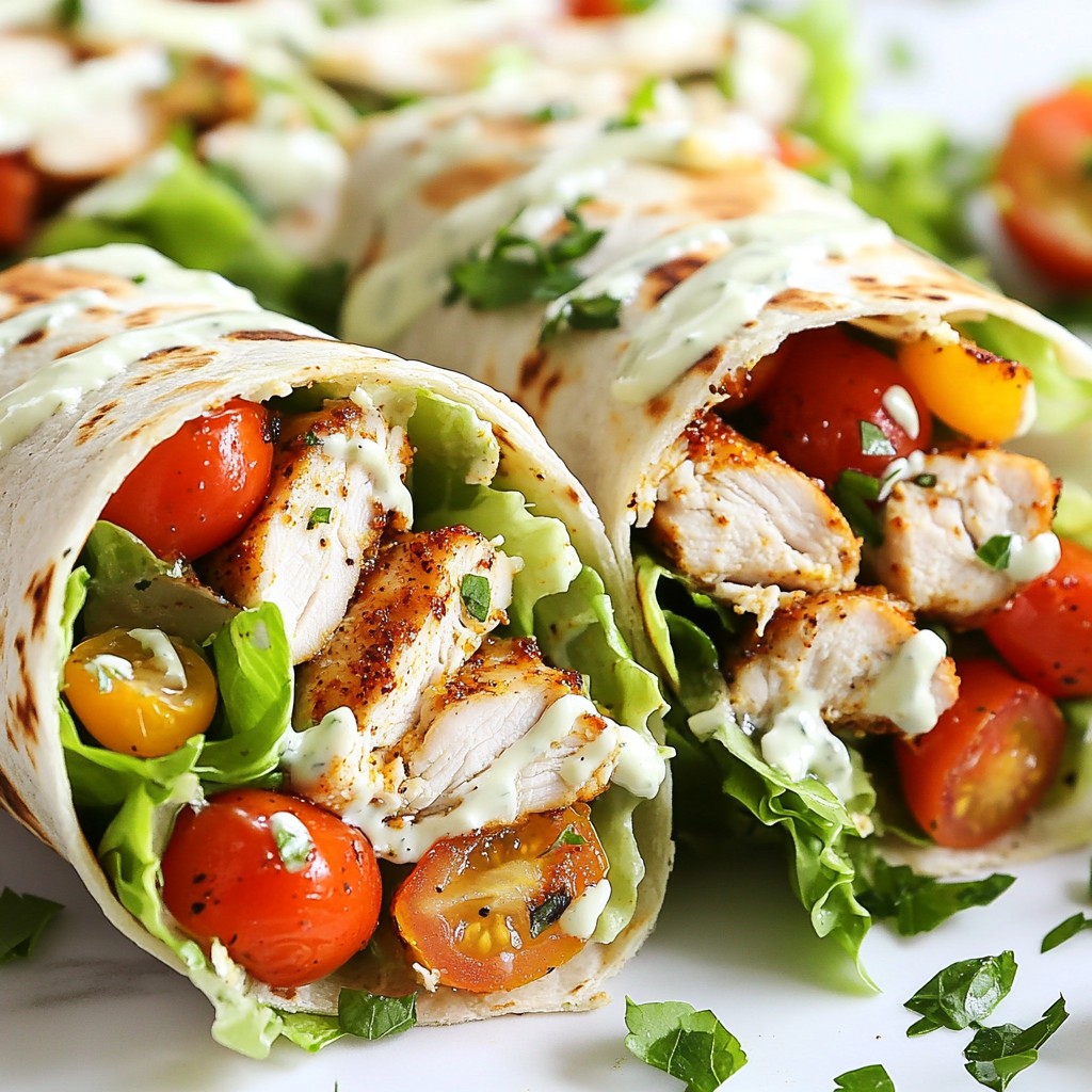 Cajun Chicken Caesar Wraps einfach und schmackhaft