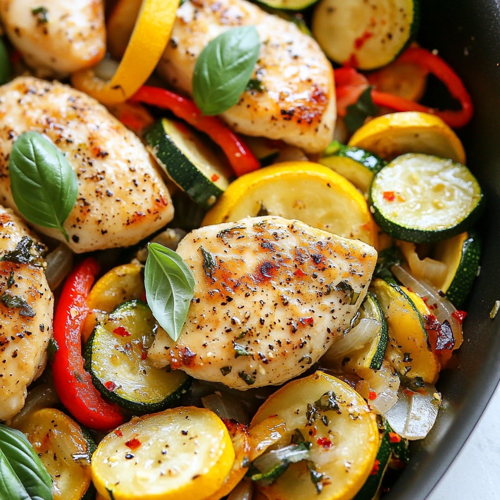 One-Pan Lemon Basil Chicken with Zucchini Rezept