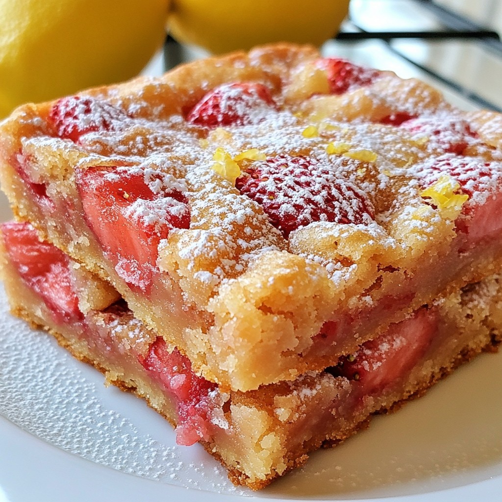 Strawberry Lemon Blondies Einfaches und köstliches Rezept