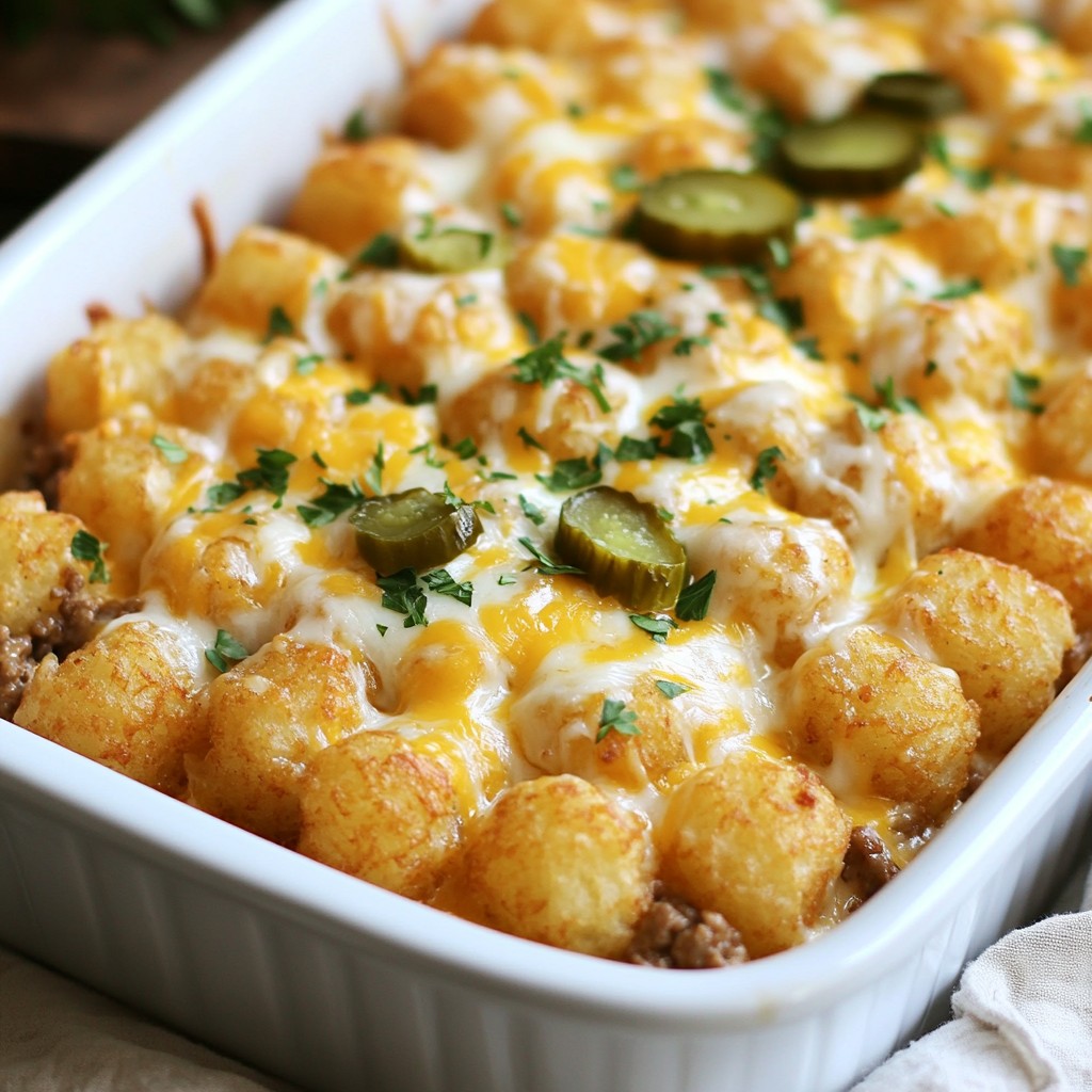 Cheeseburger Tater Tot Casserole Lecker und Einfach