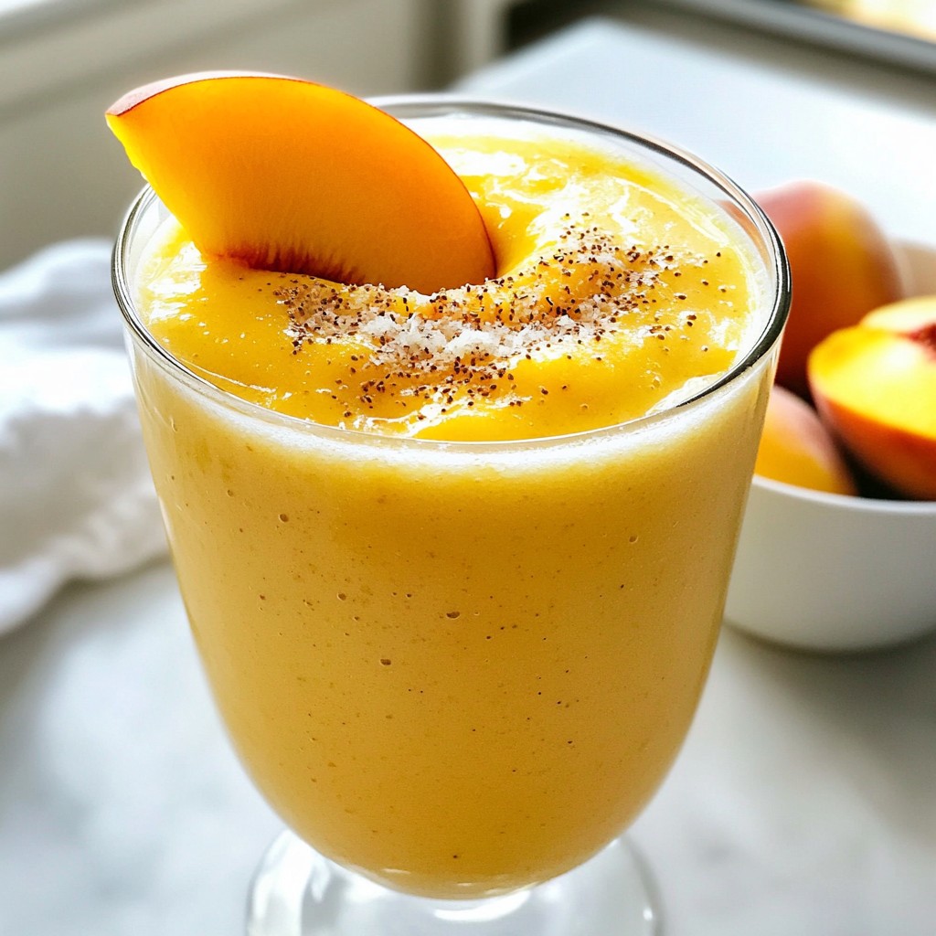 Ginger Peach Smoothie Kraftvoll und Erfrischend